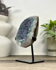 Unique Natural Green Quartz Specimen on Metal Stand - MWS3377