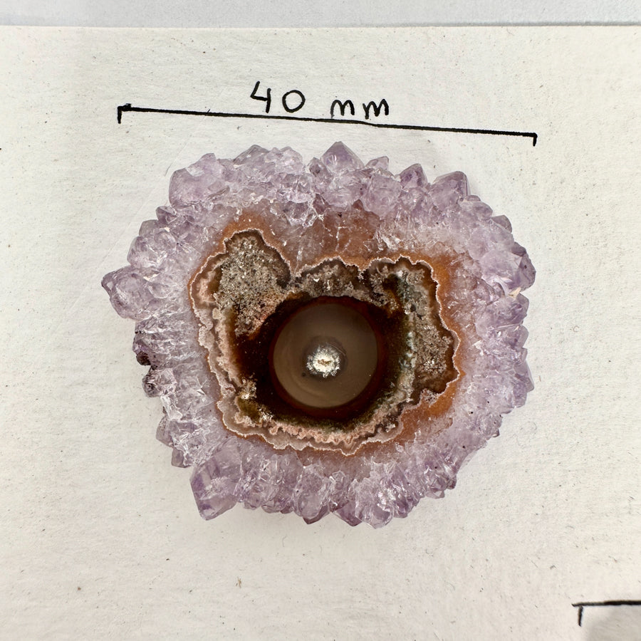 Genuine Amethyst, Quartz &amp; Green Jasper Stalactite Slices Flat - Perfect for Crafting Unique Jewelry - STS0049