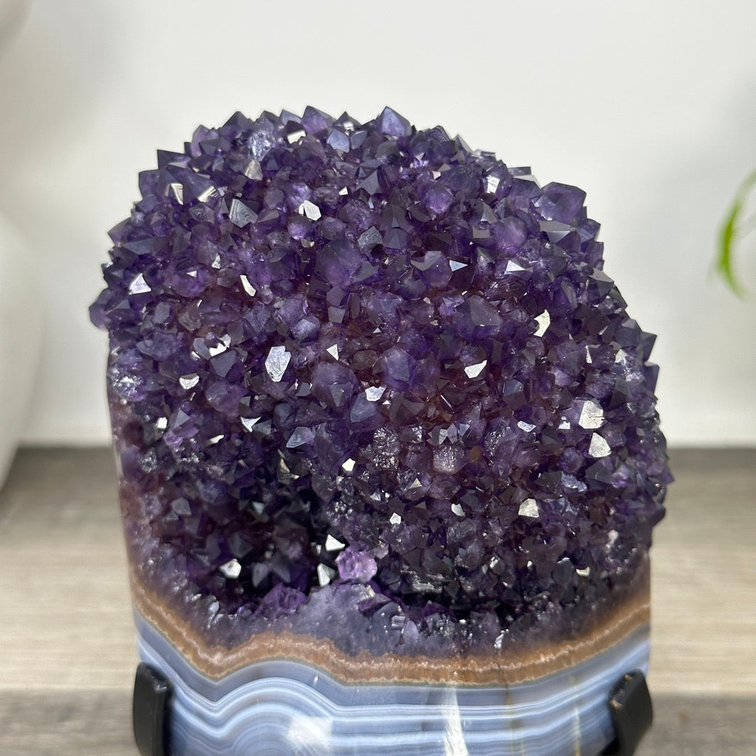 Natural amethyst Cluster on Stand For Home Decor - MWS3302