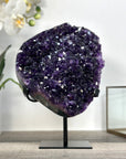Amethyst Crystal Cluster on Stand – Vibrant Purple for Home Decor Display - MWS2609