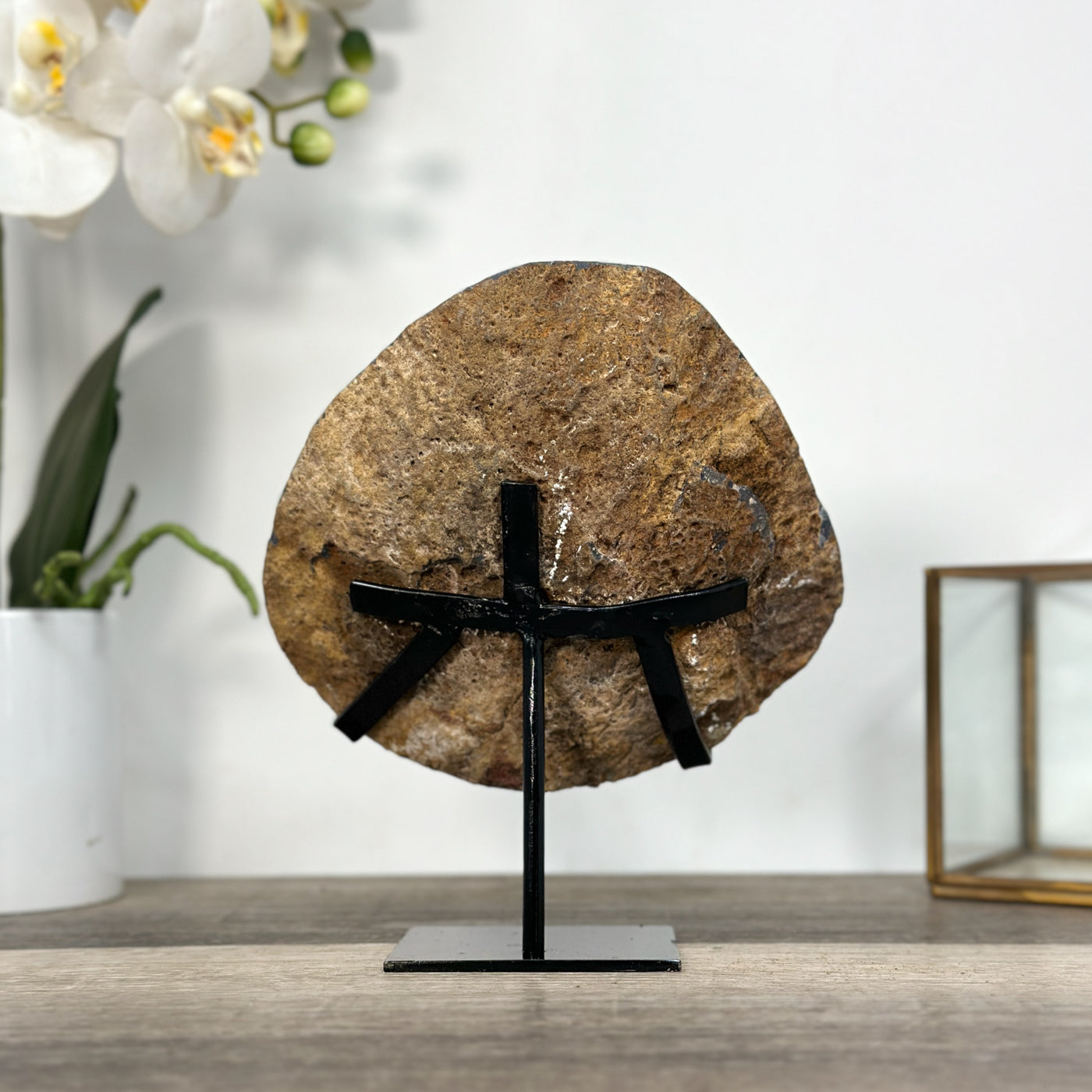 Brown Tone Druzy Agate Geode for Home Decor Display - MWS2675
