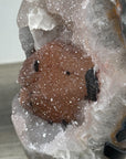 Beautiful Calcite Specimen Covered with Orange Tone Druzy Crystals - MWS2338