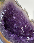 Amethyst & Blue agate Stone Leaf Carving - MWS2426