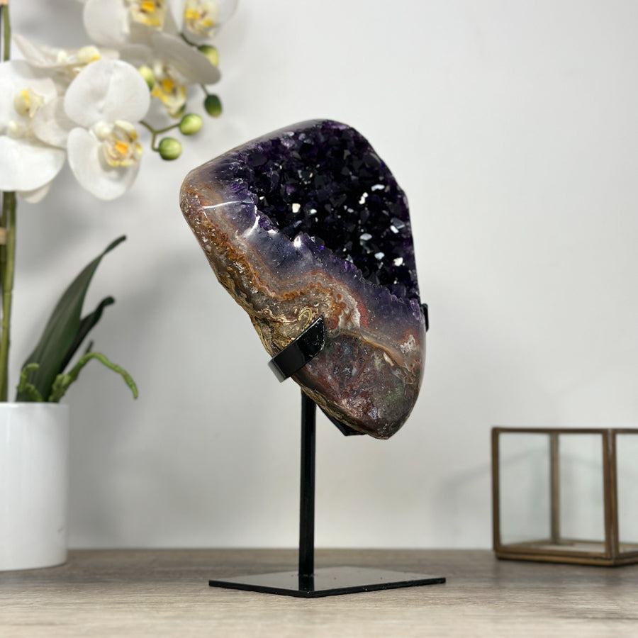 A+ Grade Deep Purple Amethyst Geode - MWS2027