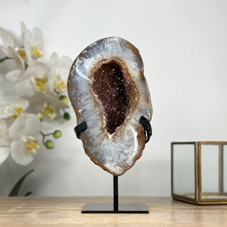 Natural Yellow Quartz Geode Specimen - MWS1979