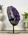 Natural Amethyst Crystal with Metallic Stand - MWS3360