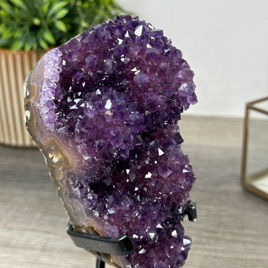 Natural Amethyst Crystal Cluster on Stand - MWS2151