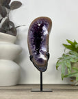 Natural Amethyst Geode with Metal Stand - MWS3321