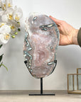 Beautiful Natural Large Quartz Crystal Slice, Stand included - MWS2331