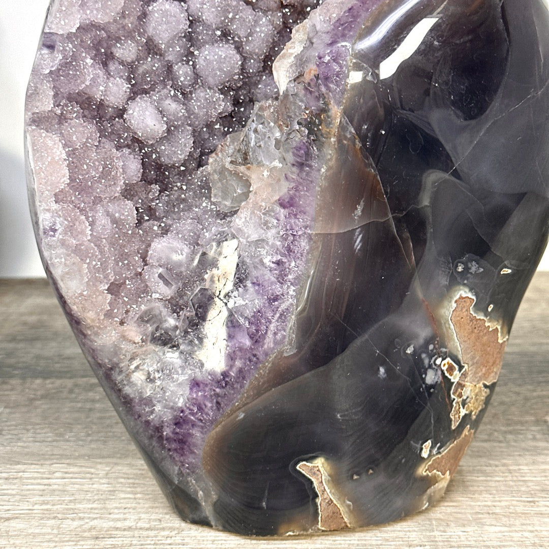 Uruguayan Sugar Amethyst &amp; Agate Statement Piece for Home Decor - CBP1433