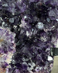 Beautiful Natural Amethyst Crystal Cluster, Metal Stand included - MWS2096