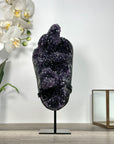 Amethyst Crystal Cluster on Stand - Deep Purple Sparkling Crystals - MWS2645