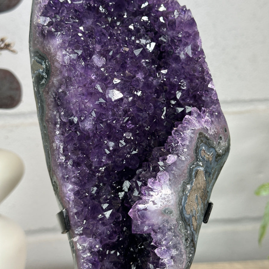 Beautiful Natural Amethyst Crystal Cluster on Stand - MWS3152