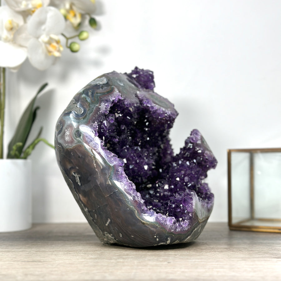 Large Amethyst Geode with Beautiful Stalactite Formations - CBP1223