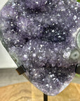 Natural Amethyst with Stalactite Formation & Green Jasper Shell on Stand - MWS3256