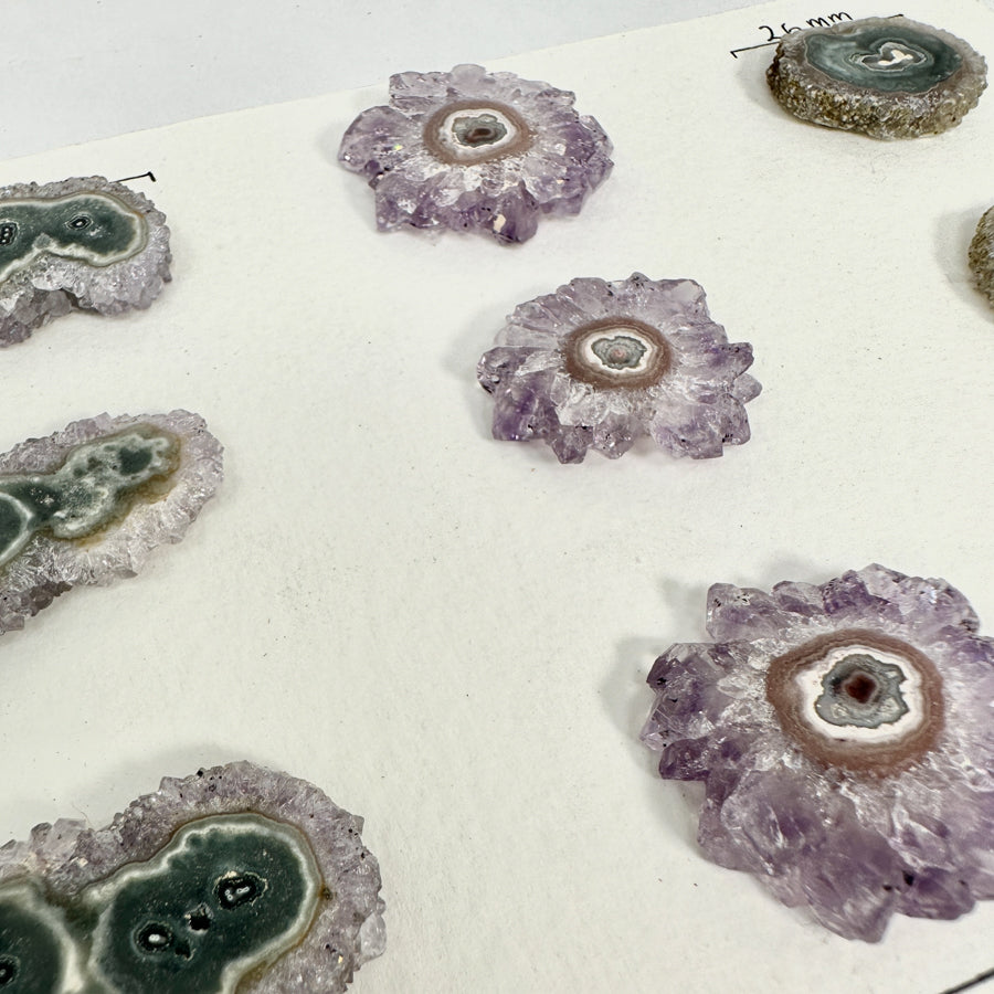 Natural Amethyst Stalactite Slices Wholesale Flat - Ideal for Pendants - STS0031