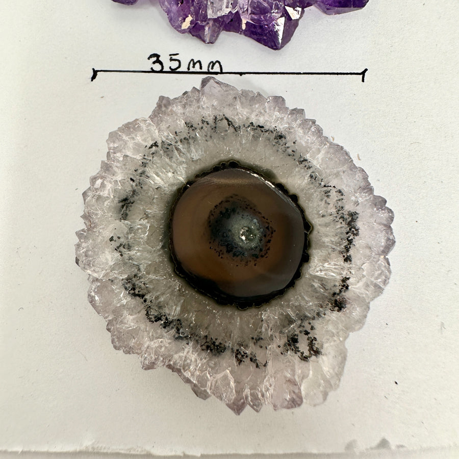 Wholesale Natural Amethyst Stalactite Slices for Jewelry Making - Bulk Flat Set - STS0066