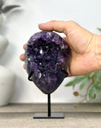 Natural Uruguayan Amethyst Specimen on Stand - MWS3268