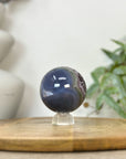 Banded Agate & Druzy Sphere Geode - SPH0220