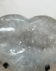 Natural Quartz Stone Heart Carving with Stand - HST0339