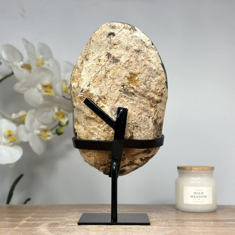 Spectacular Natural Amethyst Geode with Large Purple Crystals - MWS1446