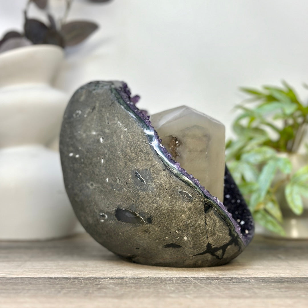 Huge Amethyst with Outstanding Natural Calcite Formation - CBP1413