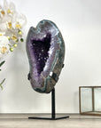 Uruguayan Amethyst Geode with Deep Purple Crystals and Green Jasper Shell - MWS2801