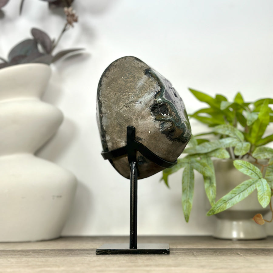 Top Grade Natural Amethyst Specimen on Metal Stand - MWS3160