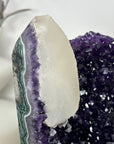 Natural Amethyst Cluster with Large Calcite Specimen - MWS3112