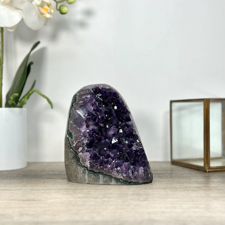 Uruguayan Amethyst Cathedral with Deep Purple Crystals – Natural Standing Geode - CBP1210