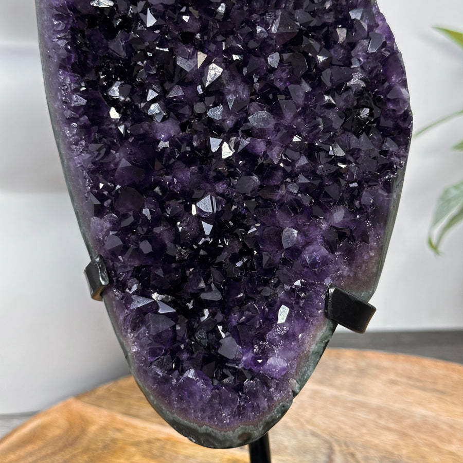 Unique Natural Amethyst Crystal Cluster on Stand - MWS3063