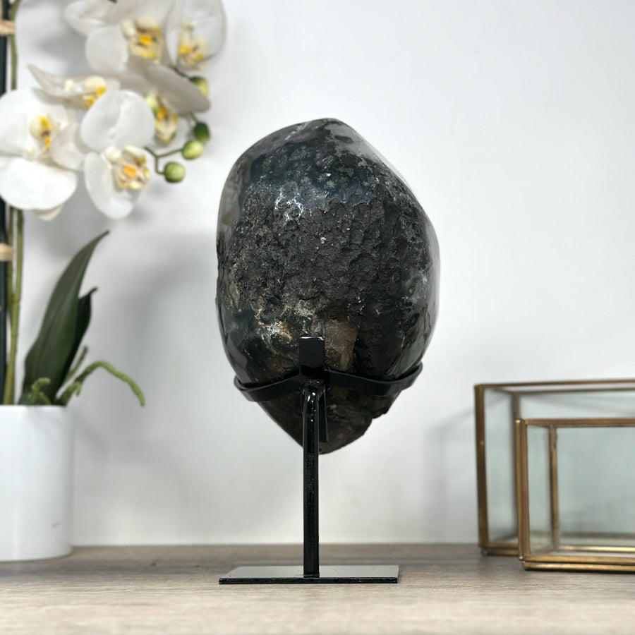 Natural Amethyst Geode with Calcite Crystal Formation - MWS2185