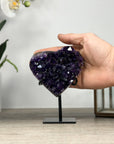 Uruguayan Amethyst Stone Heart Carving - HST0297