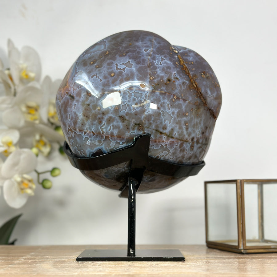 Outstaning Natural Blue Banded Geode with Amethyst Interior - MWS1995