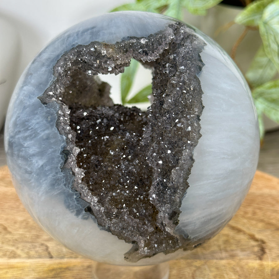 Natural Green Quartz Druzy Sphere Geode - SPH0185