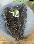 Natural Green Quartz Druzy Sphere Geode - SPH0185