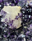 Amethyst Crystal Geode with Deep Purple Crystals and Calcite Formation - MWS2837