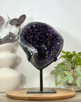 Outstanding Deep Purple Amethyst Geode with Green Jasper Banding - MWS3126