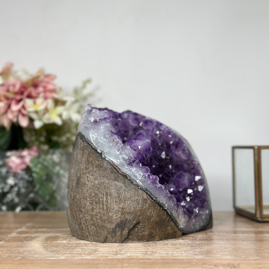 Outstanding Amethyst Geode Cave with Deep Purple A grade Crystals - CBP1078