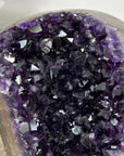 Amethyst Geode on Display Stand – Deep Purple Cluster with Natural Agate Edges - MWS2183