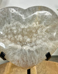 Natural Quartz Stone Heart Carving with Stand - HST0356