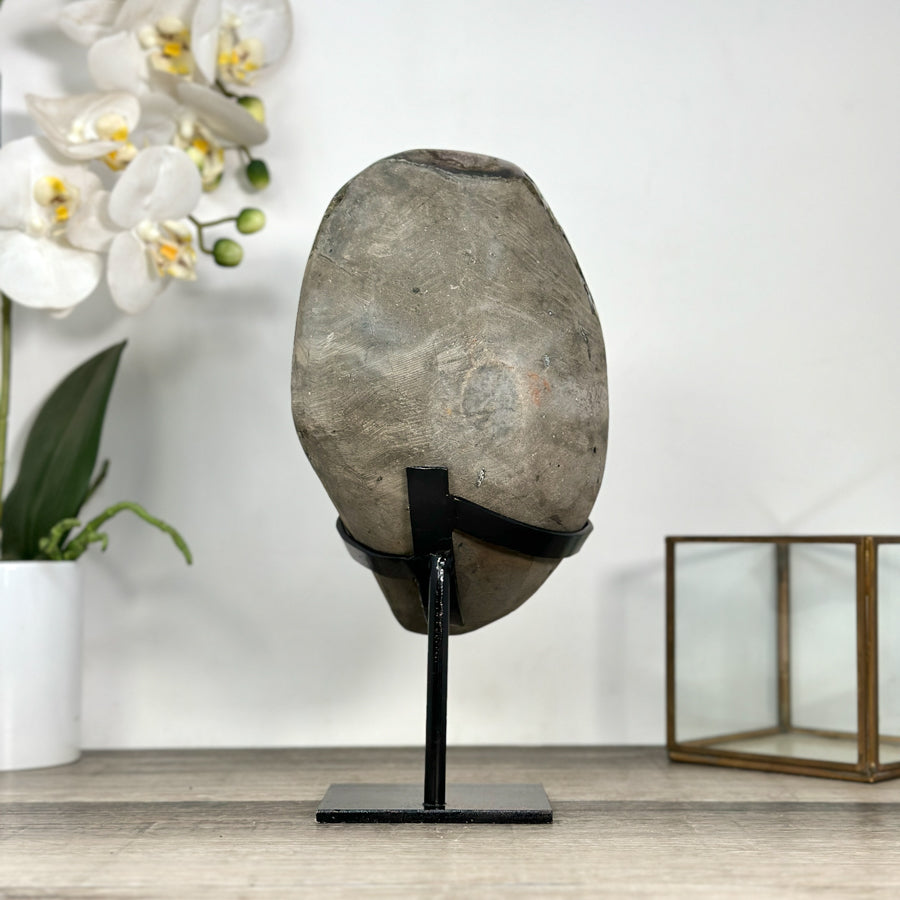 Premium Quality Natural Amethyst Geode with Metal Stand - MWS2784