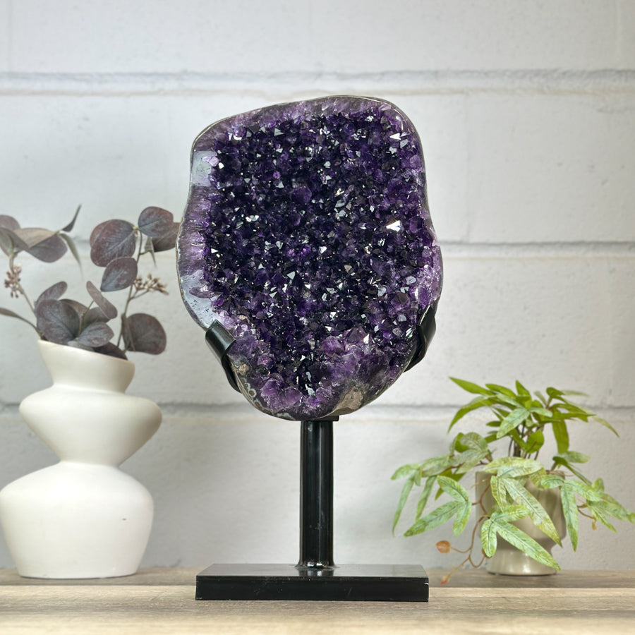 Top Grade Uruguayan Amethyst Geode - Stand Included - MWS3147