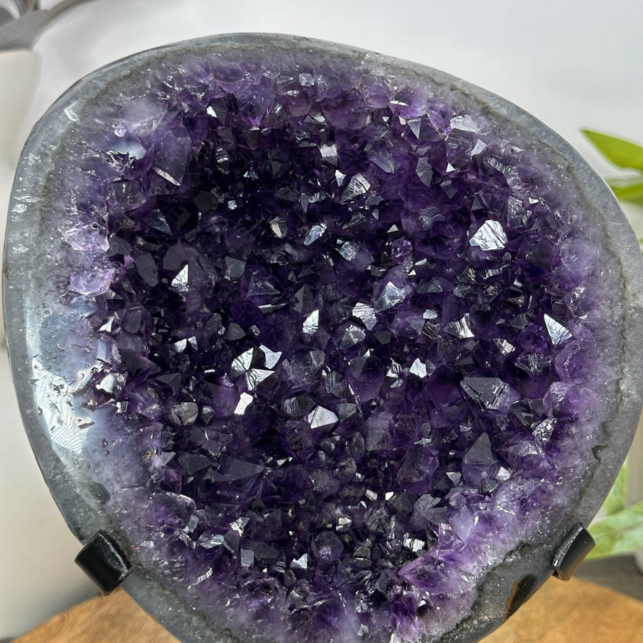 Uruguayan Amethyst Geode on Metal Stand - MWS3105