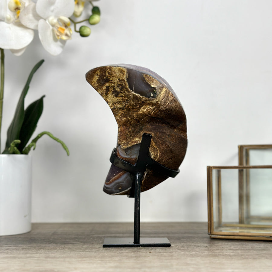 Stunning Amethyst Moon Carving - MWS2360