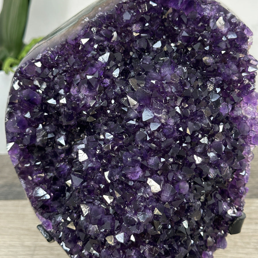 Amethyst Crystal Cluster on Stand – Vibrant Purple for Home Decor Display - MWS2609