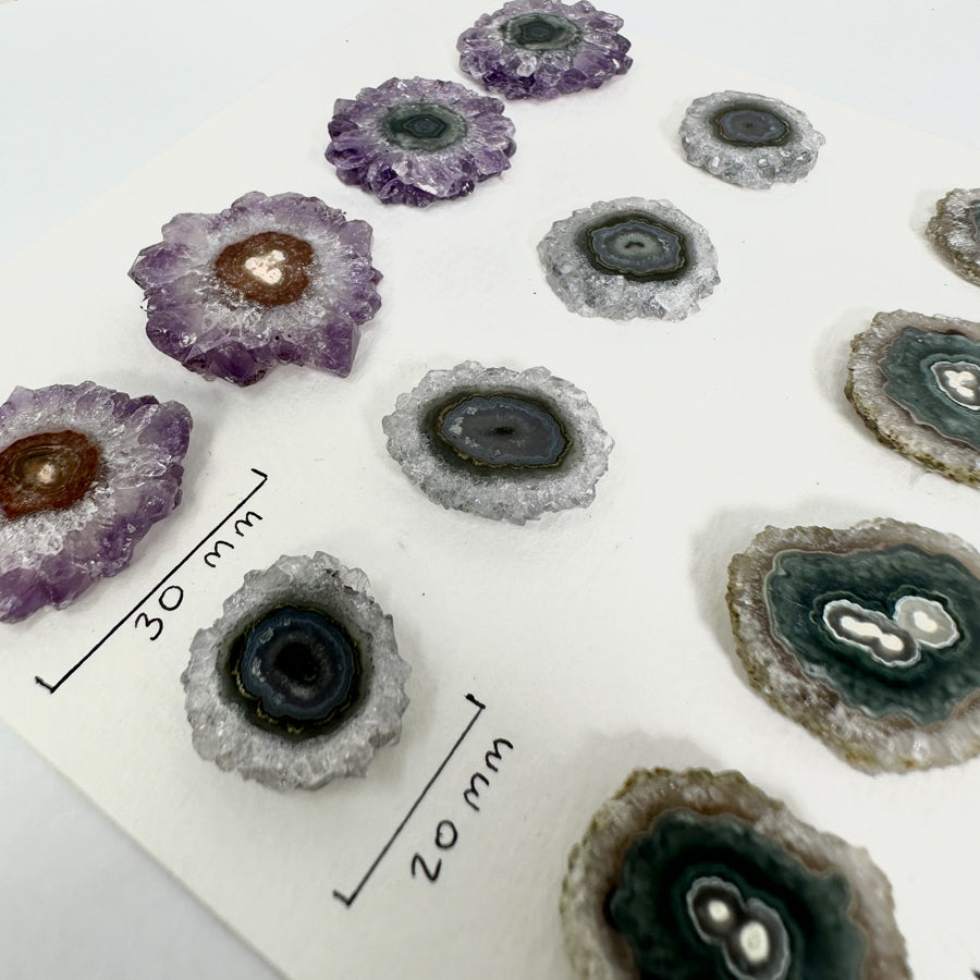 Wholesale Stalactite Slices for Jewelry Making - Bulk Flat Set - STS0010