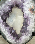 Natural Amethyst Geode wih Calcite Crystal interior - MWS3018