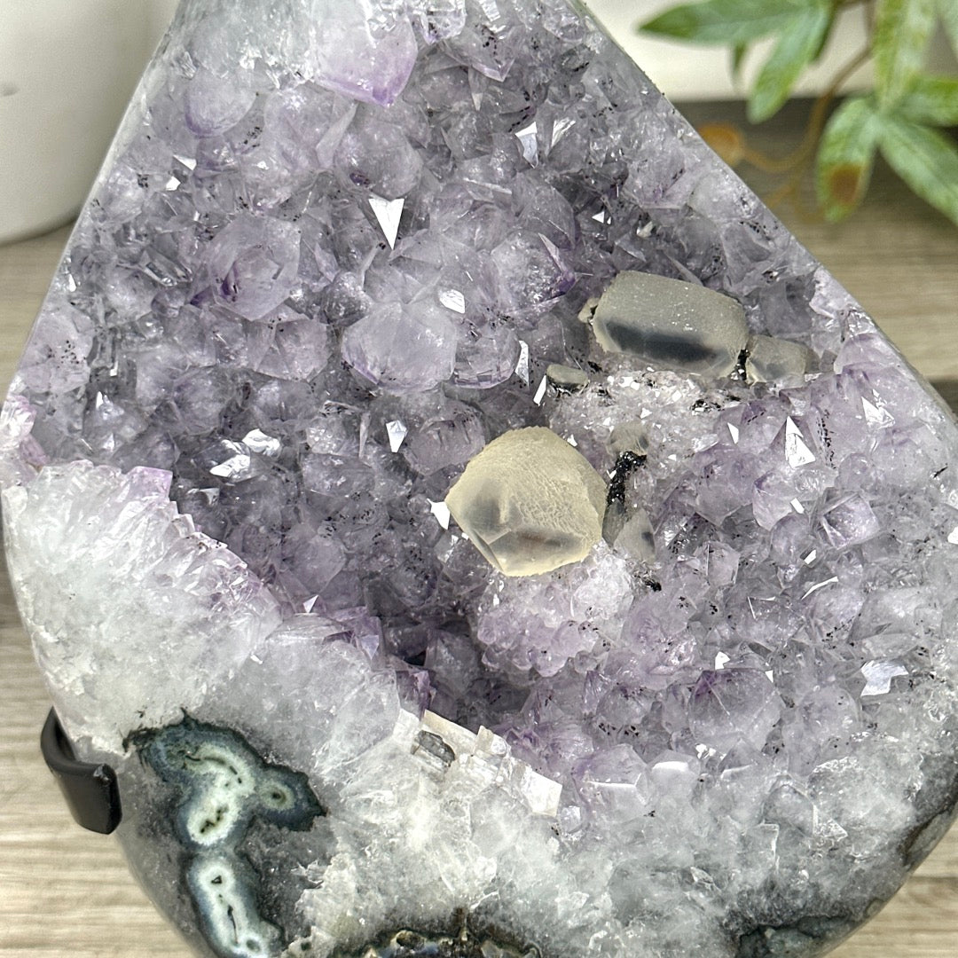 Natural Uruguayan Quartz Specimen on Stand - MWS3300
