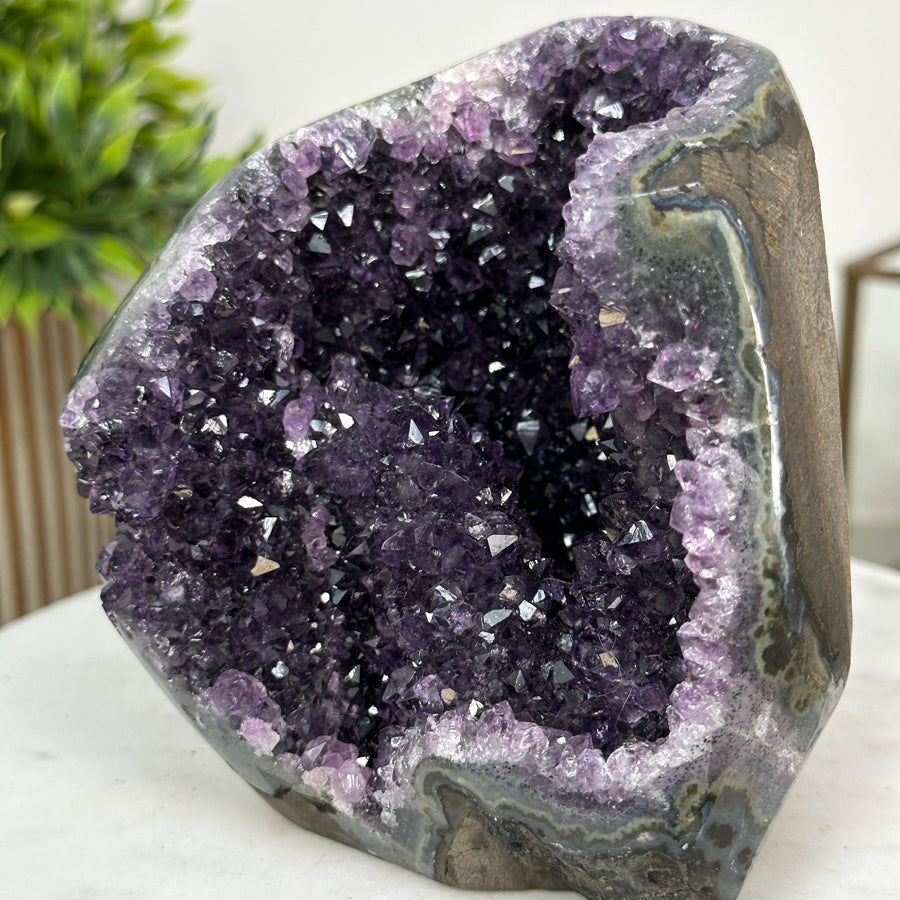 Amethyst Crystal Geode with Cut Base - CBP1167